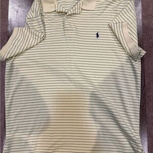 Polo Ralph Lauren yellow and blue striped polo shirt